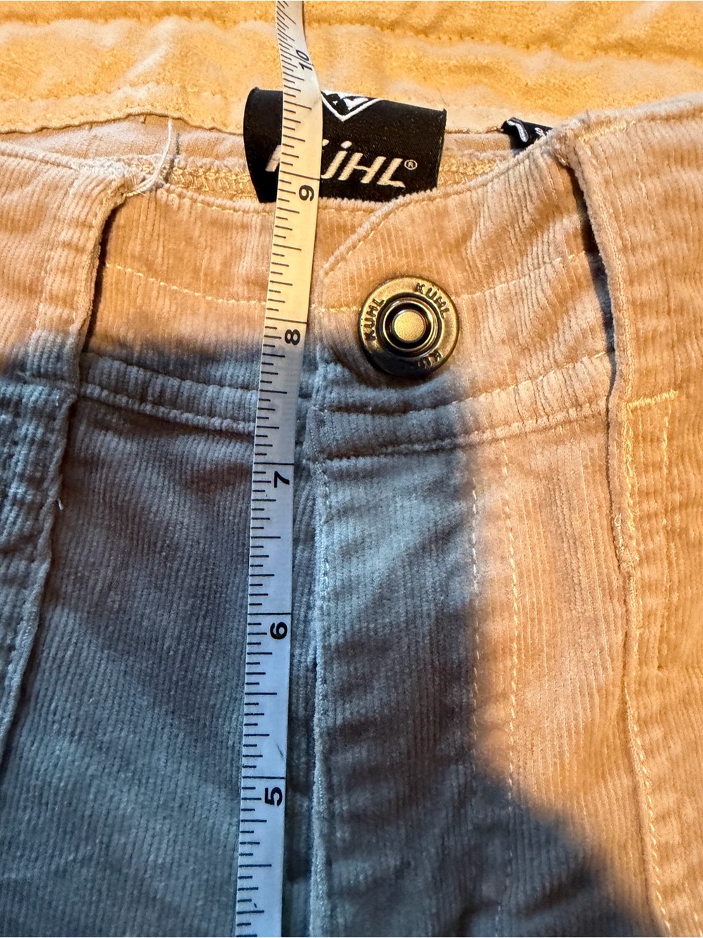 Kuhl Kory Drawstring Light Gray Corduroy Outdooor Hiking Sz 6S Pants - Picture 12 of 13